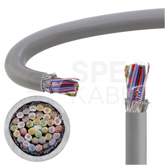 Kabel sterowniczy ELITRONIC-CY LIYCY 36x0,25mm2 szary 250/500V ekranowany olejoodporny linka TKD