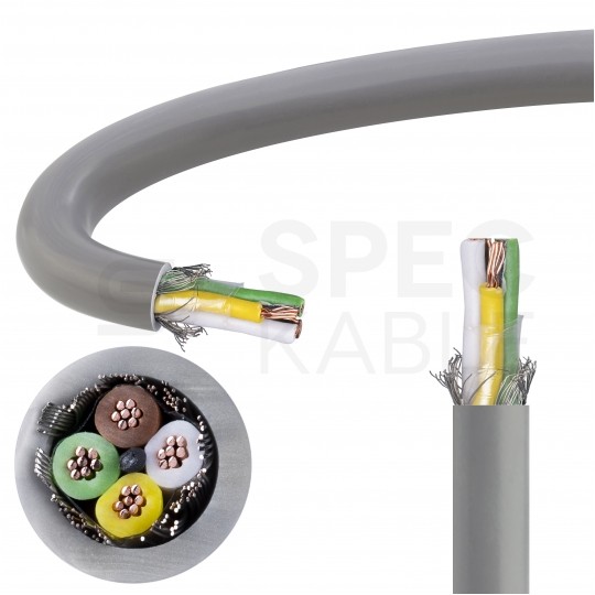 Kabel sterowniczy ELITRONIC-CY LIYCY 4x0,34mm2 szary 250/500V ekranowany olejoodporny linka TKD