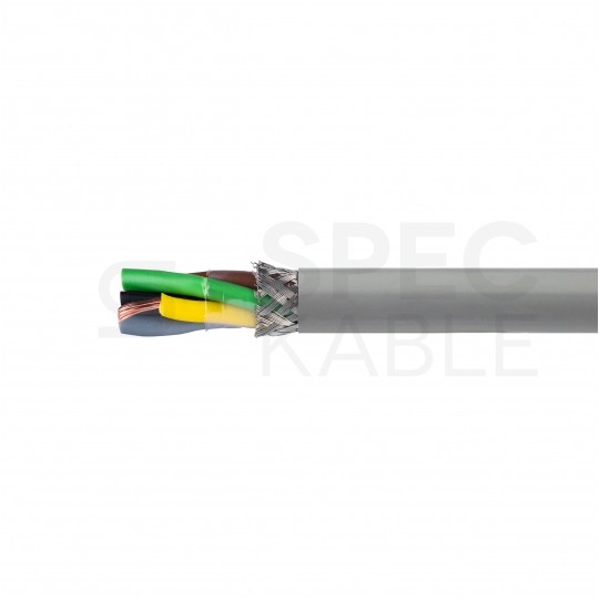 Kabel sterowniczy ELITRONIC-CY LIYCY 5x0,25mm2 szary 250/500V ekranowany olejoodporny linka TKD