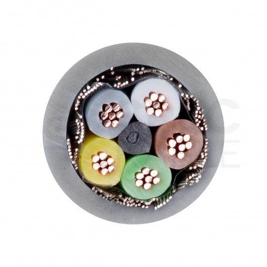 Kabel sterowniczy ELITRONIC-CY LIYCY 5x0,34mm2 szary 250/500V ekranowany olejoodporny linka TKD