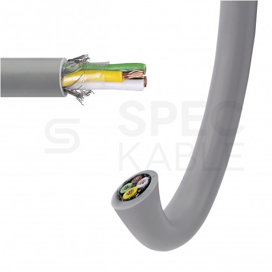 Kabel sterowniczy ELITRONIC-CY LIYCY4x0,14mm2 szary 250/350V ekranowany olejoodporny linka TKD