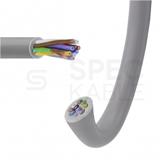 Kabel sterowniczy ELITRONIC LIYY 10x0,34mm2 szary 250/500V olejoodporny linka TKD