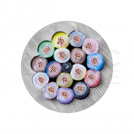 Kabel sterowniczy ELITRONIC LIYY 16x0,5mm2 szary 250/500V olejoodporny linka TKD