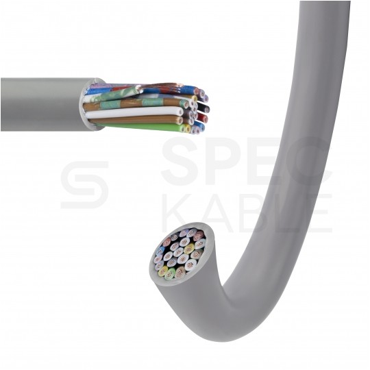 Kabel sterowniczy ELITRONIC LIYY 21x0,25mm2 szary 250/500V olejoodporny linka TKD