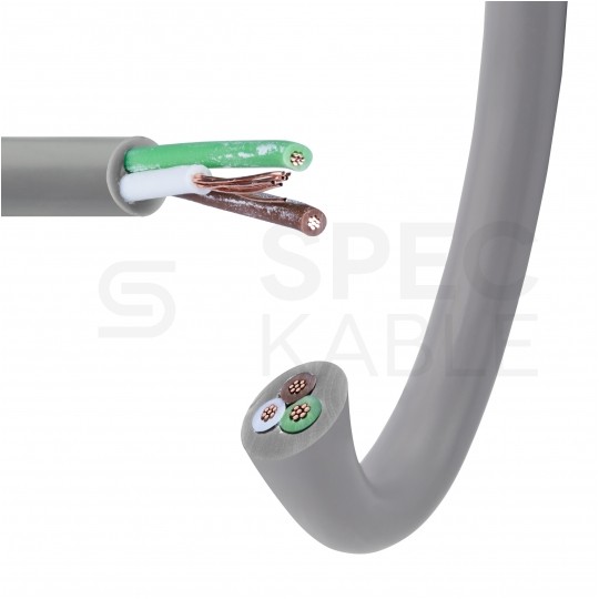 Kabel sterowniczy ELITRONIC LIYY 3x0,25mm2 szary 250/500V olejoodporny linka TKD