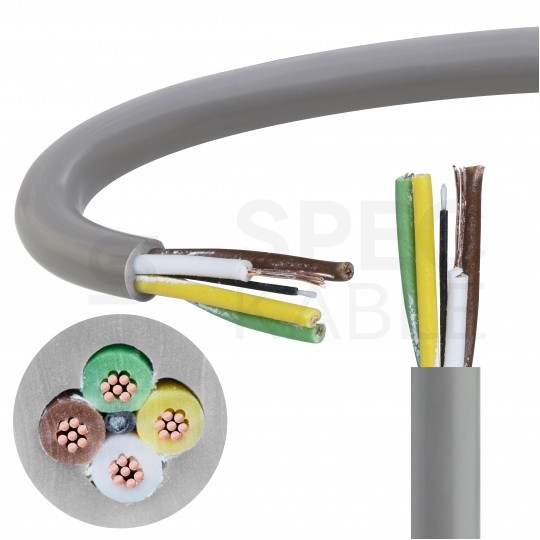 Kabel sterowniczy ELITRONIC LIYY 4x0,25mm2 szary 250/500V olejoodporny linka TKD