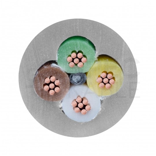 Kabel sterowniczy ELITRONIC LIYY 4x0,34mm2 szary 250/500V olejoodporny linka TKD