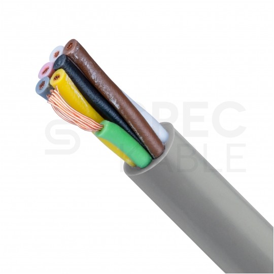 Kabel sterowniczy ELITRONIC LIYY 6x0,25mm2 szary 250/500V olejoodporny linka TKD