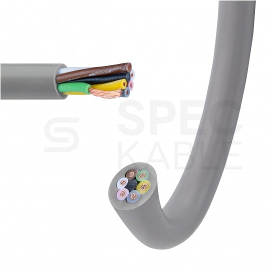 Kabel sterowniczy ELITRONIC LIYY 6x0,25mm2 szary 250/500V olejoodporny linka TKD