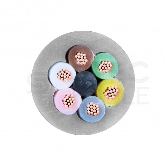 Kabel sterowniczy ELITRONIC LIYY 6x0,25mm2 szary 250/500V olejoodporny linka TKD