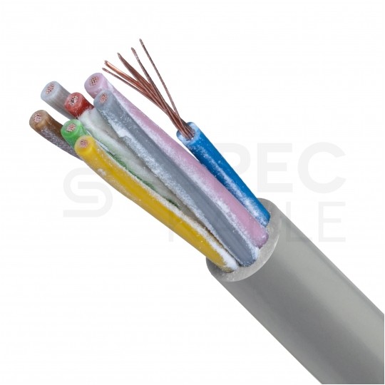 Kabel sterowniczy ELITRONIC LIYY 8x0,14mm2 szary 250/350V olejoodporny linka TKD