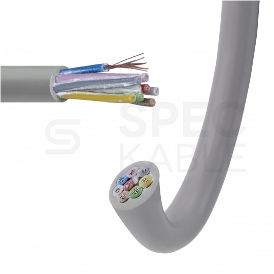 Kabel sterowniczy ELITRONIC LIYY 8x0,14mm2 szary 250/350V olejoodporny linka TKD