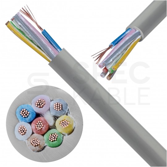 Kabel sterowniczy ELITRONIC LIYY 8x0,25mm2 szary 250/500V olejoodporny linka TKD
