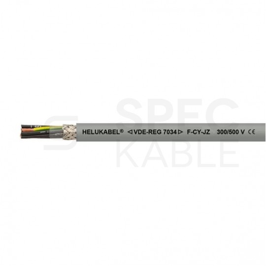 Kabel sterowniczy F-CY-JZ 4x2,5mm2 szary 300/500V ekranowany numerowany olejoodporny linka Helukabel