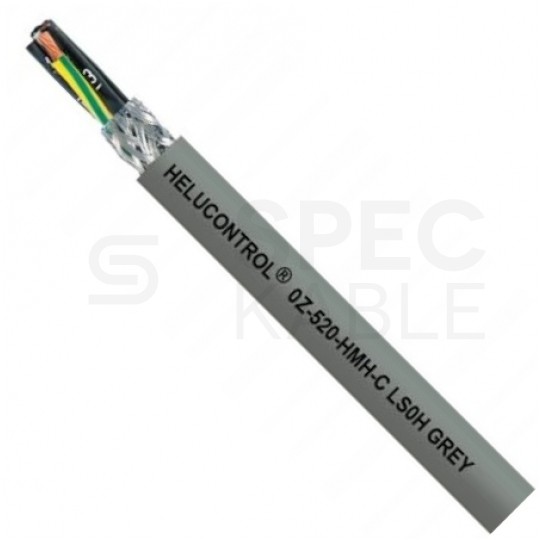 Kabel sterowniczy HELUCONTROL OZ-520-HMH-C 2x1mm2 szary 300/500V ekranowany bezhalogenowy numerowany olejoodporny B2ca linka Helukabel