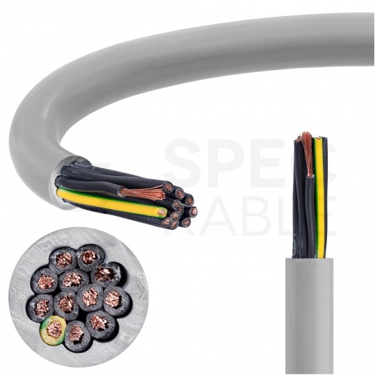 Kabel sterowniczy JZ-500 12x0,75mm2 szary 300/500V numerowany olejoodporny linka Helukabel