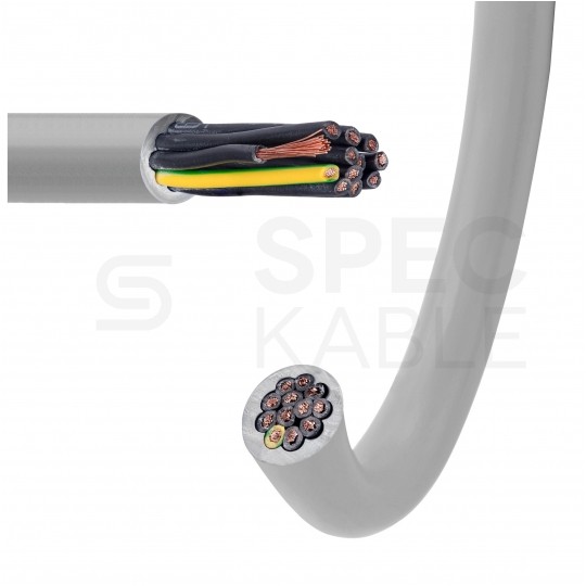 Kabel sterowniczy JZ-500 12x0,75mm2 szary 300/500V numerowany olejoodporny linka Helukabel