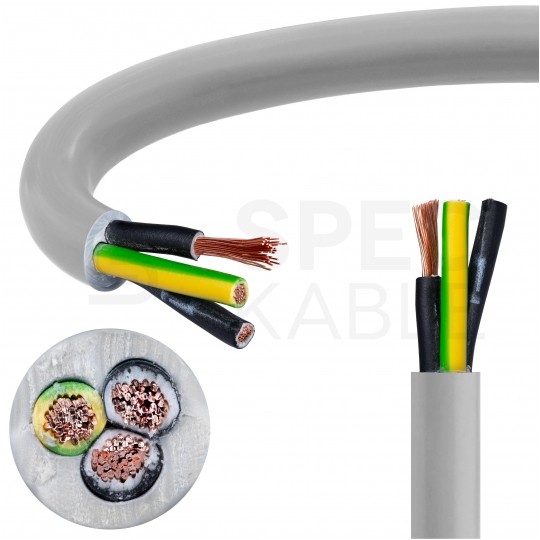 Kabel sterowniczy JZ-500 3x0,75mm2 szary 300/500V numerowany olejoodporny linka Helukabel