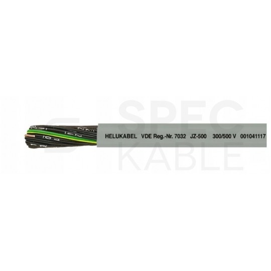 Kabel sterowniczy JZ-500 5x0,75mm2 szary 300/500V numerowany olejoodporny linka Helukabel
