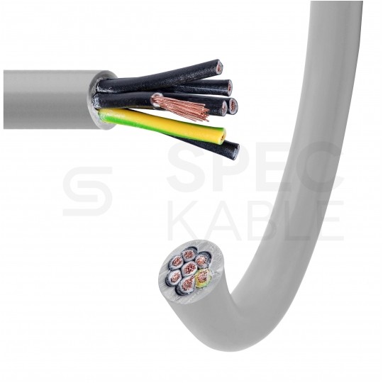 Kabel sterowniczy JZ-500 7x0,75mm2 szary 300/500V numerowany olejoodporny linka Helukabel