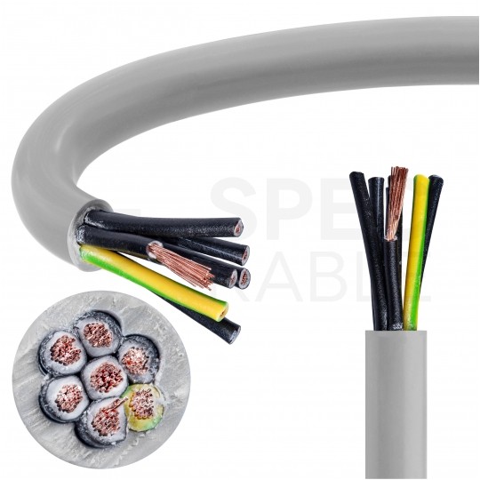 Kabel sterowniczy JZ-500 7x0,75mm2 szary 300/500V numerowany olejoodporny linka Helukabel