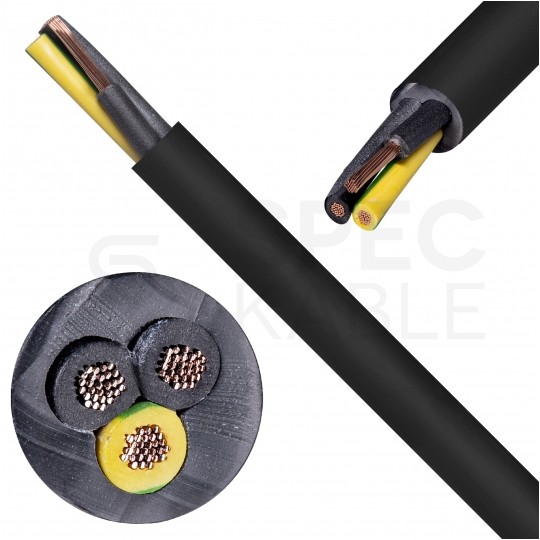 Kabel sterowniczy JZ-600 3x2,5mm2 czarny 0,6/1kV zewnętrzny numerowany olejoodporny linka Helukabel
