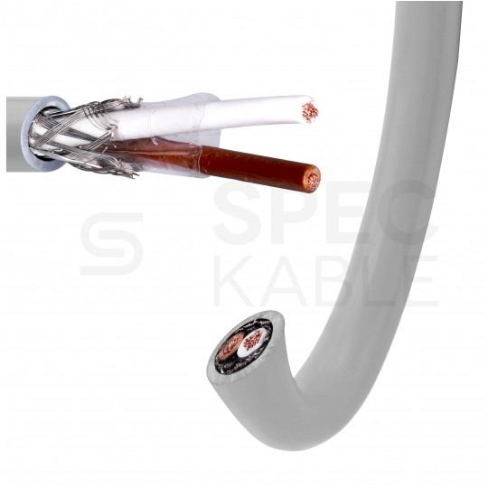 Kabel sterowniczy LIYCY 2x0,75mm2 szary 300/300V ekranowany olejoodporny linka Helukabel