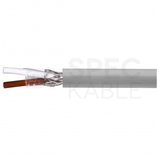 Kabel sterowniczy LIYCY 2x1mm2 szary 300/500V ekranowany linka Alantec