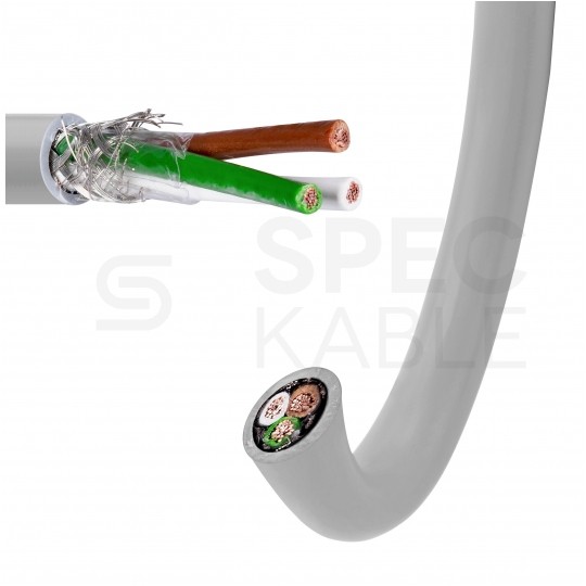 Kabel sterowniczy LIYCY 3x0,34mm2 szary 300/300V ekranowany olejoodporny linka Helukabel
