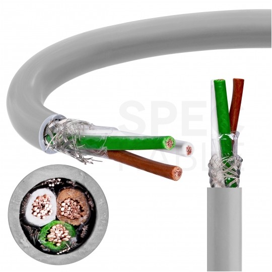 Kabel sterowniczy LIYCY 3x0,5mm2 szary 300/300V ekranowany olejoodporny linka Helukabel