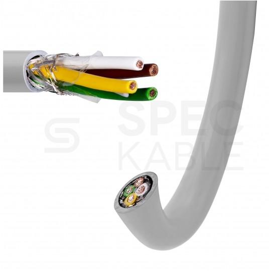 Kabel sterowniczy LIYCY 4x0,75mm2 szary 300/300V ekranowany olejoodporny linka Helukabel