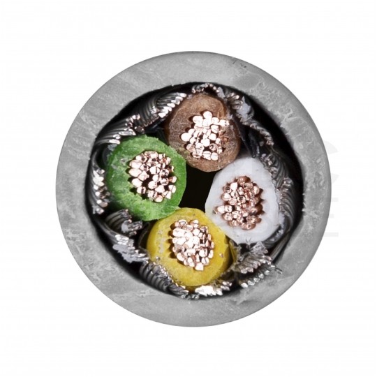 Kabel sterowniczy LIYCY 4x0,75mm2 szary 300/500V ekranowany linka Alantec