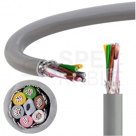 Kabel sterowniczy LIYCY 6x0,5mm2 szary 300/300V ekranowany olejoodporny linka Helukabel