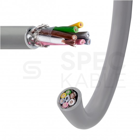 Kabel sterowniczy LIYCY 6x0,5mm2 szary 300/300V ekranowany olejoodporny linka Helukabel