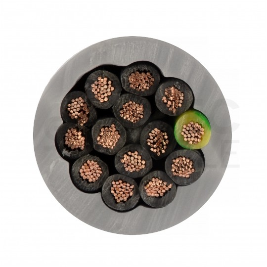 Kabel sterowniczy OPVC-JZ 14x1mm2 szary 300/500V numerowany olejoodporny linka TKD