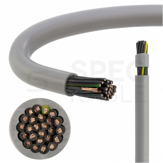 Kabel sterowniczy OPVC-JZ 25x0,5mm2 szary 300/500V numerowany olejoodporny linka TKD