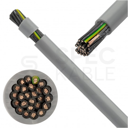Kabel sterowniczy OPVC-JZ 25x0,75mm2 szary 300/500V numerowany olejoodporny linka TKD