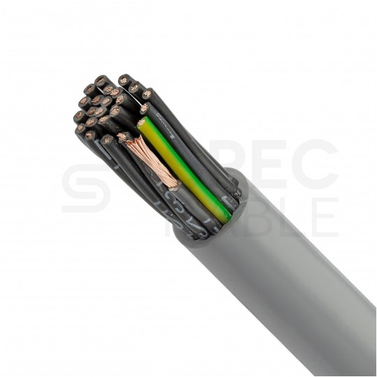 Kabel sterowniczy OPVC-JZ 25x1,5mm2 szary 300/500V numerowany olejoodporny linka TKD