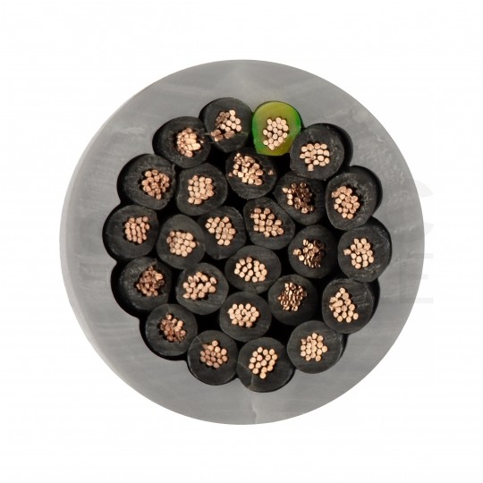 Kabel sterowniczy OPVC-JZ 25x1,5mm2 szary 300/500V numerowany olejoodporny linka TKD