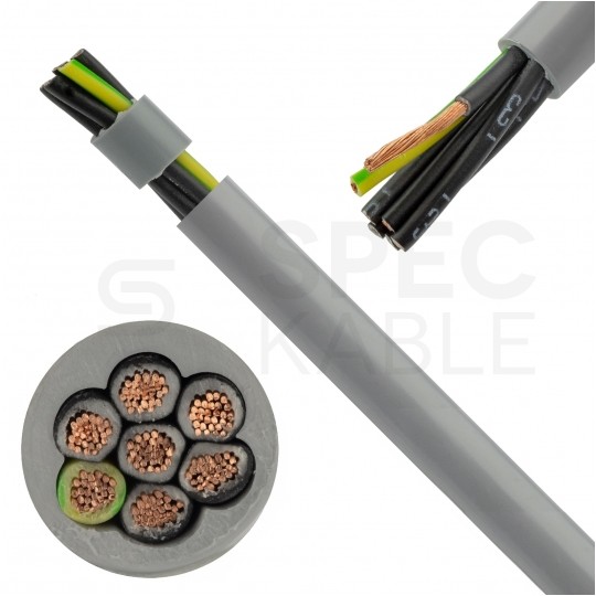 Kabel sterowniczy OPVC-JZ 7x1mm2 szary 300/500V numerowany olejoodporny linka TKD