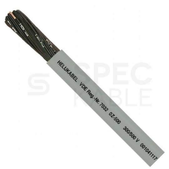Kabel sterowniczy OZ-500 2x0,5mm2 szary 300/500V numerowany olejoodporny linka Helukabel