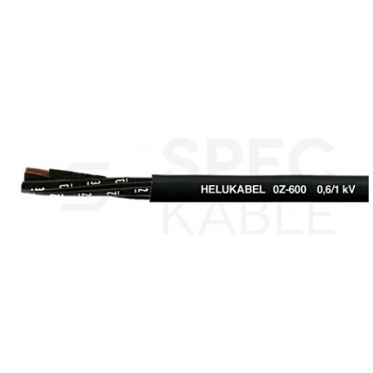 Kabel sterowniczy OZ-600 4x1,5mm2 czarny 0,6/1kV zewnętrzny numerowany olejoodporny linka Helukabel