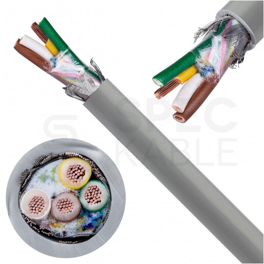 Kabel sterowniczy parowany BiT LIYCY-P 2x2x0,5mm2 szary 300/300V ekranowany olejoodporny linka Bitner