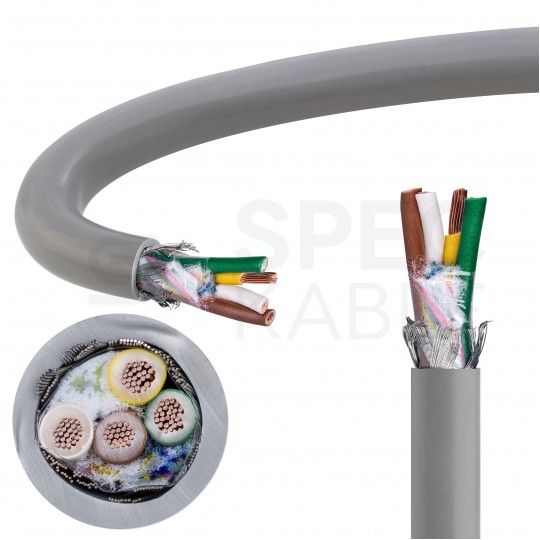 Kabel sterowniczy parowany BiT LIYCY-P 2x2x0,75mm2 szary 300/300V ekranowany olejoodporny linka Bitner