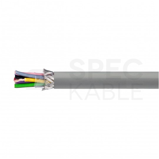 Kabel sterowniczy TECHNOTRONIK LIYCY 10x0,25mm2 szary 300/300V ekranowany olejoodporny linka Technokabel