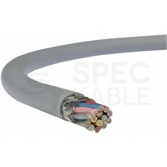 Kabel sterowniczy TECHNOTRONIK LIYCY 14x0,5mm2 szary 300/300V ekranowany olejoodporny linka Technokabel