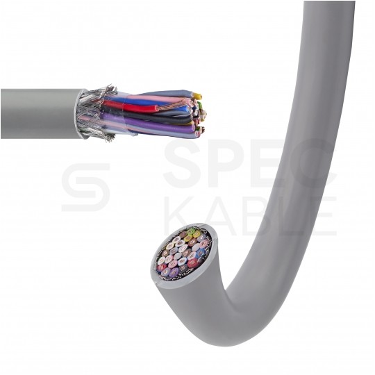 Kabel sterowniczy TECHNOTRONIK LIYCY 25x0,25mm2 szary 300/300V ekranowany olejoodporny linka Technokabel