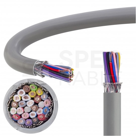 Kabel sterowniczy TECHNOTRONIK LIYCY 25x0,25mm2 szary 300/300V ekranowany olejoodporny linka Technokabel