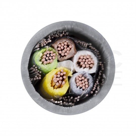 Kabel sterowniczy TECHNOTRONIK LIYCY 5x0,25mm2 szary 300/300V ekranowany olejoodporny linka Technokabel