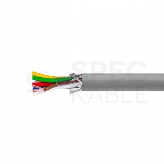 Kabel sterowniczy TECHNOTRONIK LIYCY 8x0,14mm2 szary 300/300V ekranowany olejoodporny linka Technokabel